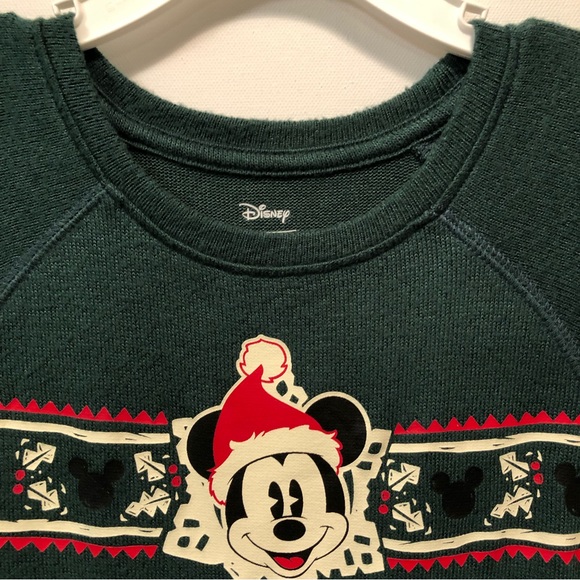 Disney Holiday Mickey Raglan Jumpsuit Baby Beans Kohls Christmas Sleeper 18M New - Picture 9 of 17